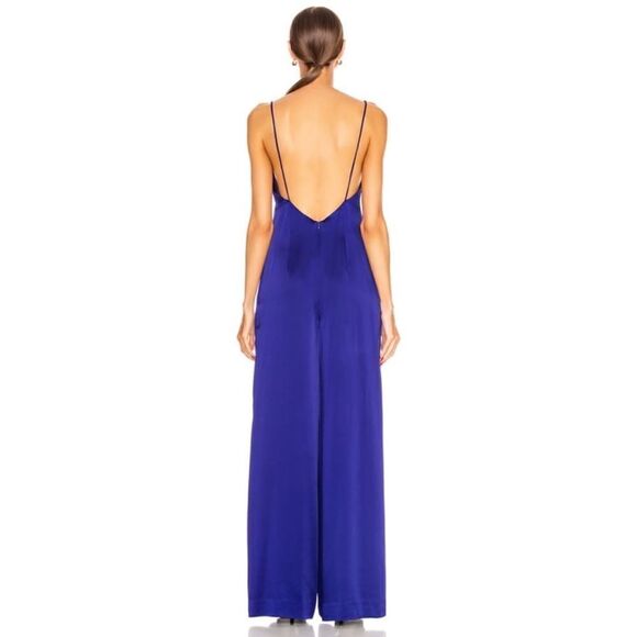 Rosetta Getty Camisole Wide Leg Jumpsuit Blue  Size 0 - Picture 2 of 13